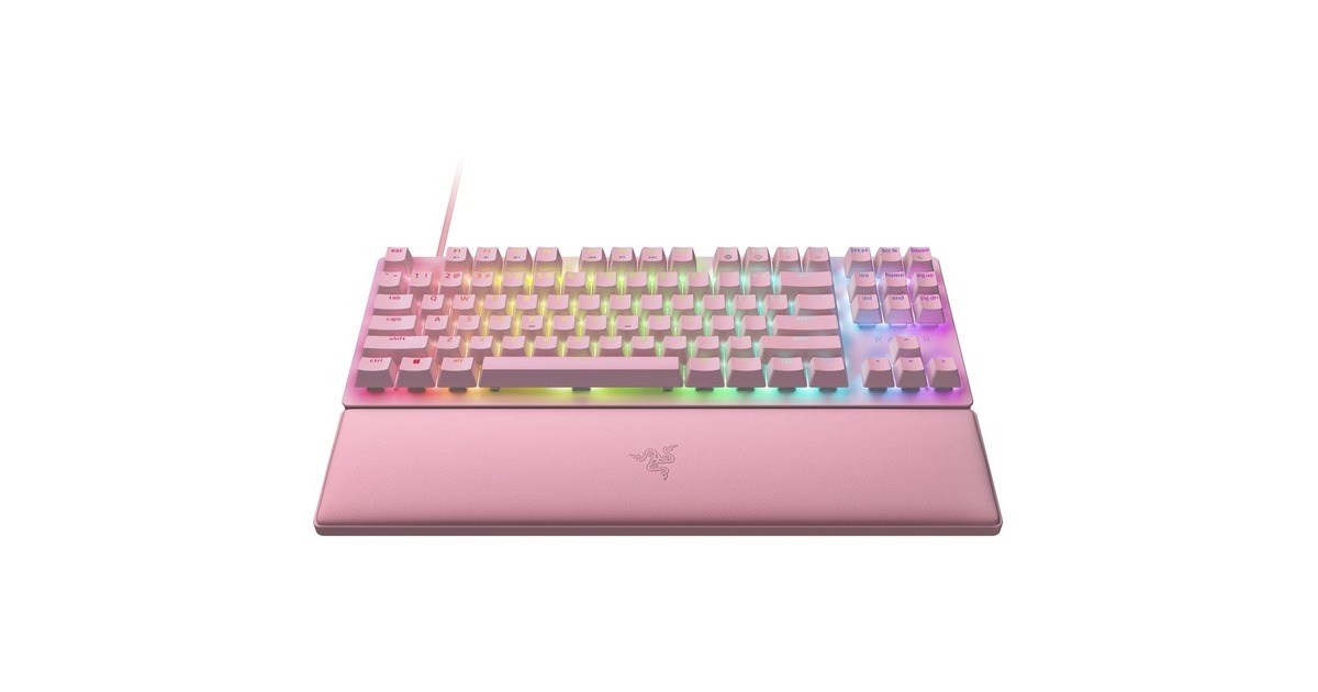 Razer Huntsman V2 TKL Quartz Gaming Toetsenbord Roze US Lay Out