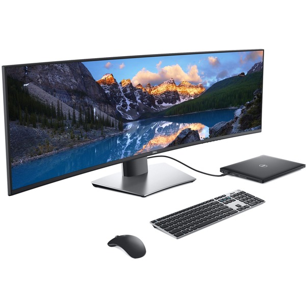 Dell UltraSharp U4919DW 49 Curved Monitor Zwart Zilver 2x HDMI