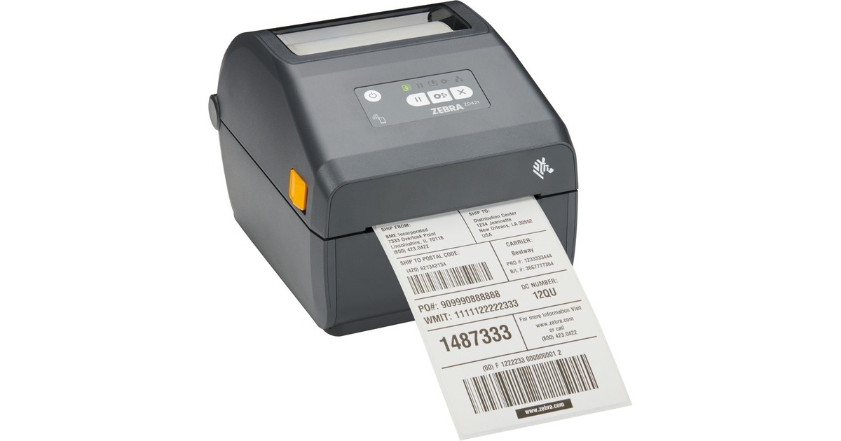 Zebra ZD421d labelprinter antraciet, USB, LAN, 203 dpi, RTC