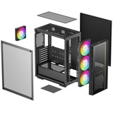 DeepCool MATREXX 55 V4 C midi tower behuizing Zwart | 1x USB-A | 1x USB-C | RGB | Window