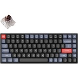 Keychron K2 Pro-G3, toetsenbord Zwart, US lay-out, Keychron K Pro Brown, White leds, 75%, Double-shot PBT, hot swap, Bluetooth 5.1