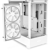 NZXT H5 Elite All White midi tower behuizing Wit (mat) | 1x USB-A | 1x USB-C | RGB | Tempered Glass