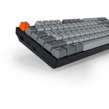 Keychron K8-A2, toetsenbord Grijs/grijs, US lay-out, Gateron Blue, Witte leds, TKL, ABS keycaps, Bluetooth