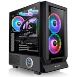 Thermaltake  midi tower behuizing Zwart | 2x USB-A | 1x USB-C | RGB | Window