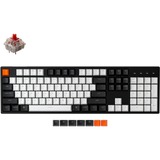 Keychron C2-H1, toetsenbord Zwart/wit, US lay-out, Gateron G Pro Red, Hot swap, RGB leds, Double-shot ABS keycaps