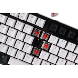 Keychron C2-H1, toetsenbord Zwart/wit, US lay-out, Gateron G Pro Red, Hot swap, RGB leds, Double-shot ABS keycaps