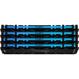 Kingston FURY 32 GB DDR4-3600 Quad-Kit werkgeheugen Zwart, KF436C16RBAK4/32, Renegade RGB, XMP