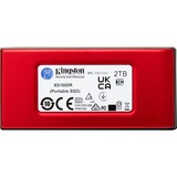 Kingston XS1000 Portable 2 TB externe SSD Rood/zwart, SXS1000R/2000G, USB-A 3.2 (10 Gbit/s)