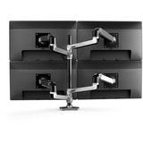 Ergotron LX Dual Stacking monitorarm met hoog statief Aluminium