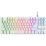 Trust GXT 833W Thado, gaming toetsenbord Wit, US lay-out, Membraan, TKL, RGB