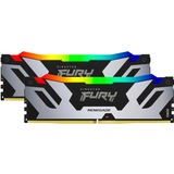 Kingston FURY 48 GB DDR5-6400 Kit werkgeheugen Zilver/zwart, KF564C32RSAK2-48, Renegade RGB, XMP