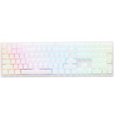 Ducky Zero 6108 Pure White, gaming toetsenbord Wit, US lay-out, Cherry MX2A Blue, RGB leds, Double-shot PBT, hot swap, 2.4GHz | Bluetooth | USB-C