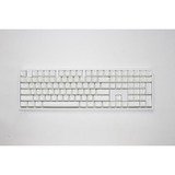 Ducky Zero 6108 Pure White, gaming toetsenbord Wit, US lay-out, Cherry MX2A Blue, RGB leds, Double-shot PBT, hot swap, 2.4GHz | Bluetooth | USB-C