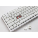 Ducky Zero 6108 Pure White, gaming toetsenbord Wit, US lay-out, Cherry MX2A Blue, RGB leds, Double-shot PBT, hot swap, 2.4GHz | Bluetooth | USB-C