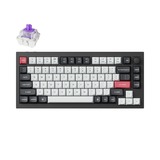 Keychron Q1 HE-M1, toetsenbord Zwart, US lay-out, Gateron Double-Rail Magnetic Nebula, 75%, Hot-swappable, RGB LED, OSA Double-shot PBT keycaps, USB-C / 2.4 GHz / Bluetooth, Knob