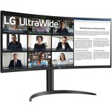 LG UltraWide 34WR50QK-B 34" Curved monitor Zwart, HDMI, DisplayPort