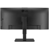 LG 34BQ77QC-B 34" Curved UltraWide monitor Zwart, 2x HDMI, 1x DP, USB-A, USB-C, HDR10, LAN, webcam, microfoon