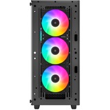 DeepCool CC560 ARGB V2  midi tower behuizing Zwart | 2x USB-A | RGB | Tempered Glass