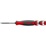 Wiha Schroevendraaier met bitmagazijn LiftUp 26one Zwart/rood, Incl. 13 dubbelbits 1/4"