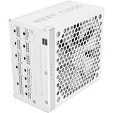 NZXT C1000 Gold ATX 3.1, 1000 Watt voeding  Wit, 1x 16-pins grafische kaartconnector, 6x PCIe, kabelmanagement