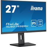 iiyama ProLite XUB2793QSU-B7 27" monitor Zwart, 100Hz, HDMI, DisplayPort, USB, Audio, AMD FreeSync 