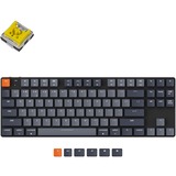 Keychron K1SE-D4, toetsenbord Zwart/grijs, US lay-out, Keychron Low Profile Optical Banana, White leds, ABS keycaps, Hot swap, Bluetooth 5.1