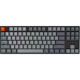 Keychron K8-B2, toetsenbord Grijs/grijs, US lay-out, Gateron Blue, RGB leds, TKL, ABS keycaps, Bluetooth