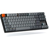 Keychron K8-B2, toetsenbord Grijs/grijs, US lay-out, Gateron Blue, RGB leds, TKL, ABS keycaps, Bluetooth