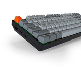 Keychron K8-B2, toetsenbord Grijs/grijs, US lay-out, Gateron Blue, RGB leds, TKL, ABS keycaps, Bluetooth