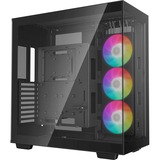 DeepCool CH780 midi tower behuizing Zwart | 4x USB-A | 1x USB-C | RGB | Window