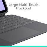 Logitech Combo Touch iPad Pro 11" (M4) (2024) Keyboard Case, toetsenbord Zwart, US-International