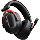 MCHOSE S9 Pro Wireless  over-ear gaming headset Zwart/rood, PC / laptop / Playstation / Switch / Smartphone, 2.4G / Bluetooth / Wired / Type-C	