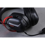 MCHOSE S9 Pro Wireless  over-ear gaming headset Zwart/rood, PC / laptop / Playstation / Switch / Smartphone, 2.4G / Bluetooth / Wired / Type-C	