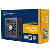 SilverStone HELA 750R Platinum, 750 Watt voeding  Zwart, 1x 12VHPWR, 4x PCIe, kabelmanagement