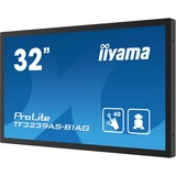 iiyama ProLite TF3239AS-B1AG 31.5" touchscreen monitor Zwart, Touch, HDMI, DisplayPort, LAN, Audio, USB, Android 