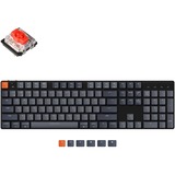 Keychron K5SE-A1, toetsenbord Zwart/grijs, US lay-out, Gateron Low Profile Mechanical Red, white leds, ABS, Bluetooth 5.1