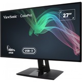 ViewSonic VP2768a-4K 27" monitor Zwart (mat), 2x HDMI, 1x DisplayPort, USB-A, USB-B, USB-C, LAN