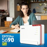 AVM FRITZ!Box 5690 Pro Edition International router Wit/rood, Mesh Wi-Fi