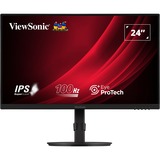 ViewSonic VG2408A 24" monitor Zwart, 1x HDMI, 1x DisplayPort, USB-C, USB-A, sound, 100 Hz