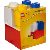 Room Copenhagen LEGO Storage Multi pack kleurrijk opbergdoos Rood, 4 stuks