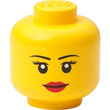 Room Copenhagen R.C. LEGO Storage Head 'Girl, mini opbergdoos Geel