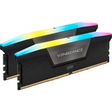 Corsair 96 GB DDR5-5200 Kit werkgeheugen Zwart, CMH96GX5M2B5200C38, Vengeance RGB, XMP