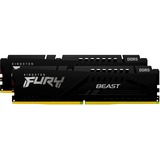 Kingston FURY 16 GB DDR5-6000 Kit werkgeheugen Zwart, KF560C30BBK2-16, Fury Beast, XMP