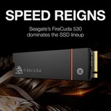 Seagate FireCuda 530 2 TB met heatsink SSD Zwart, ZP2000GM3A023, PCIe 4.0 x4, NVMe 1.4, M.2 2280