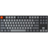 Keychron K8-D2, toetsenbord Grijs/grijs, US lay-out, Witte leds, TKL, ABS keycaps, Bluetooth