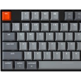 Keychron K8-D2, toetsenbord Grijs/grijs, US lay-out, Witte leds, TKL, ABS keycaps, Bluetooth