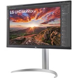 LG 27UP85NP-W 27" 4K UHD monitor Zilver, 2x HDMI, 1x DisplayPort, USB-A, USB-C, Sound