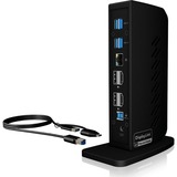 ICY BOX IB-DK2252AC dockingstation Zwart, USB-A, HDMI, DisplayPort