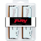 Kingston FURY 32 GB DDR5-6400 Kit werkgeheugen Wit, KF564C32BWAK2-32, Fury Beast RGB, XMP