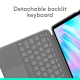 Logitech Combo Touch iPad Air 11" (M2), iPad Air (4e en 5e generatie - 2020, 2022) Keyboard Case, toetsenbord Zwart, US-International